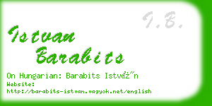 istvan barabits business card